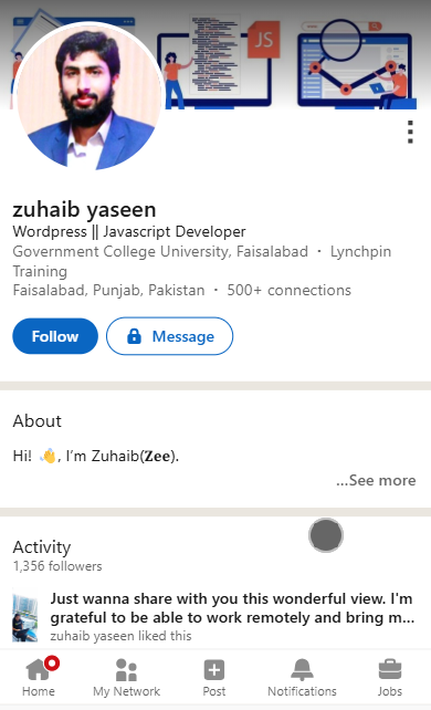LinkedIn profile